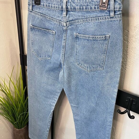 Cotton On the boyfriend jeans patch work light denim size 4 - Picture 10 of 16